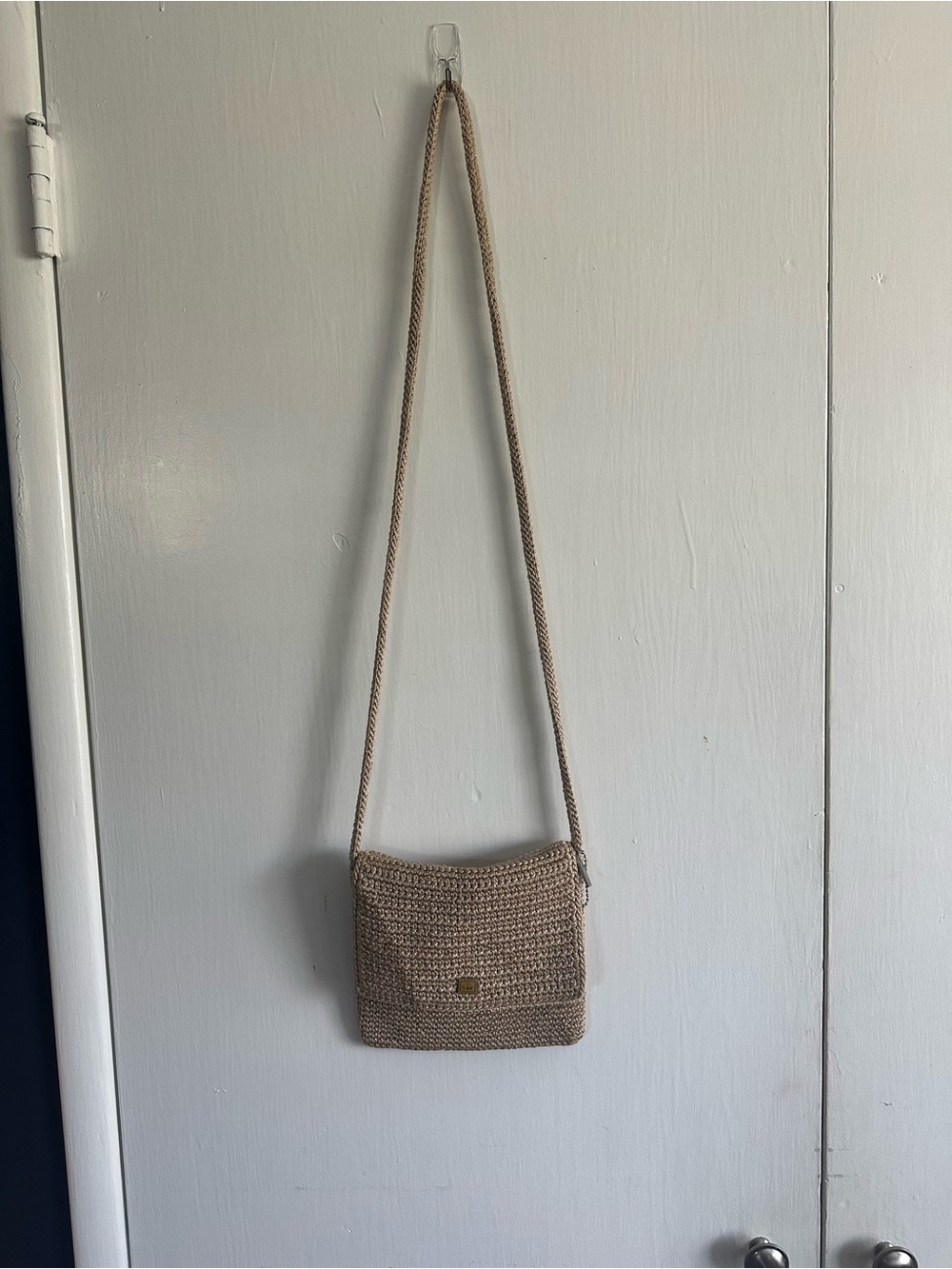 The Sak Beige Woven Crossbody Bag